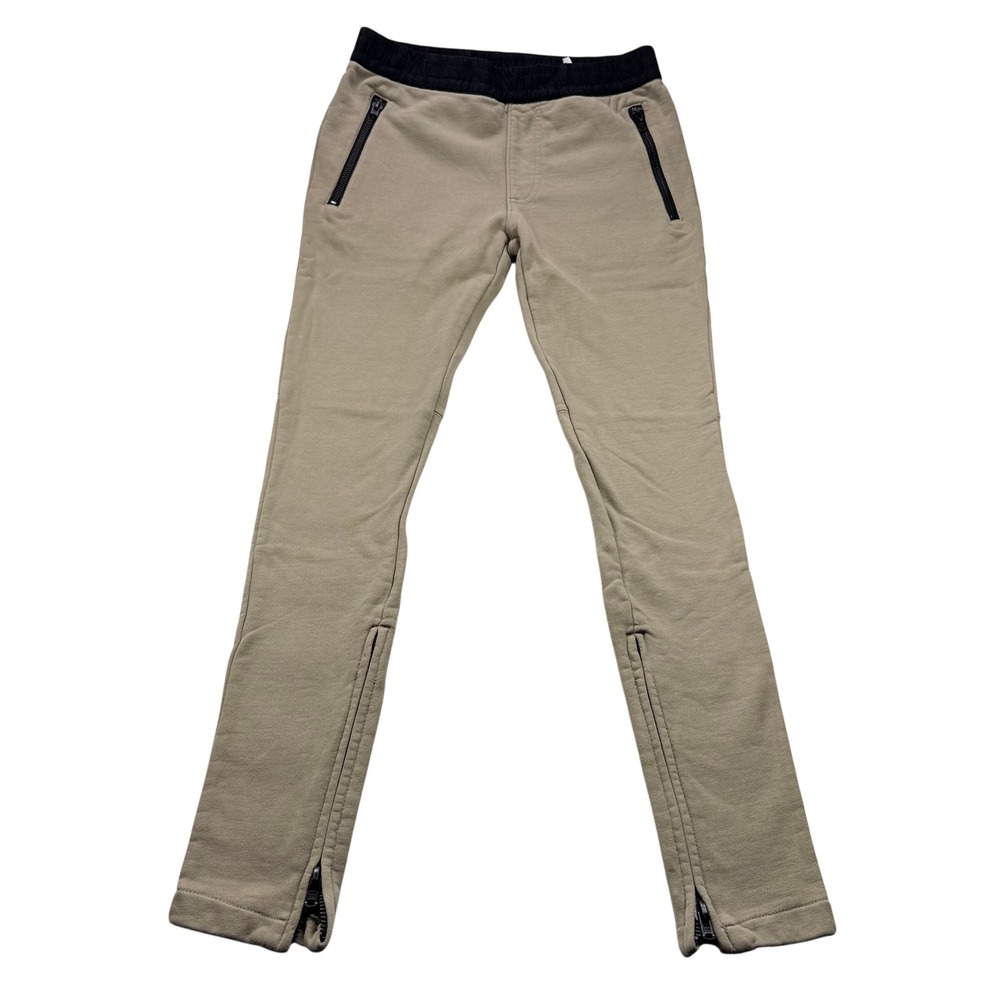 Fear of God FOG Essentials Tan Khaki Zip Ankle Sweatpants Joggers Mens Small